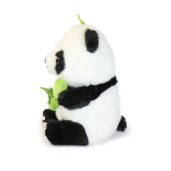 Image of 10-Inch Black & White Sprig Panda with Bamboo