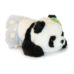 Image of 12-Inch Black and White Sunny Panda(Lying) with Shorts