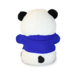 Image of 10-Inch Black & White Rumi Panda with Blue Sweater