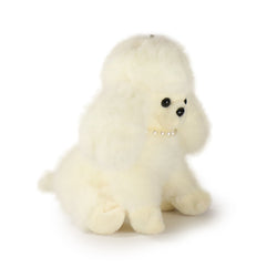 Image of 5-Inch Cream Color Chérie Poodle with Pearl Necklace