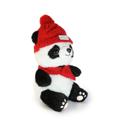 Image of 10-Inch Pambu Red Panda with Red Benie and Scarf